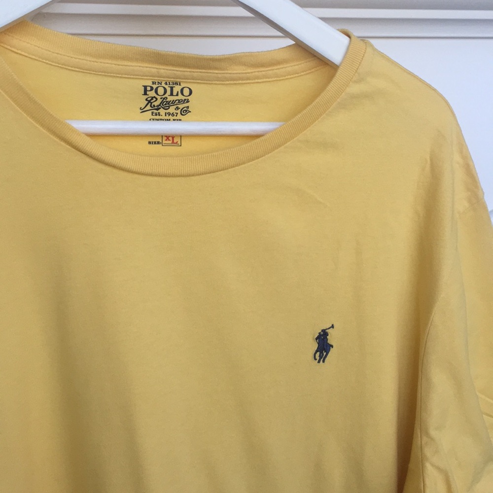POLO Ralph Lauren custom fit yellow tee - Picture 2 of 4